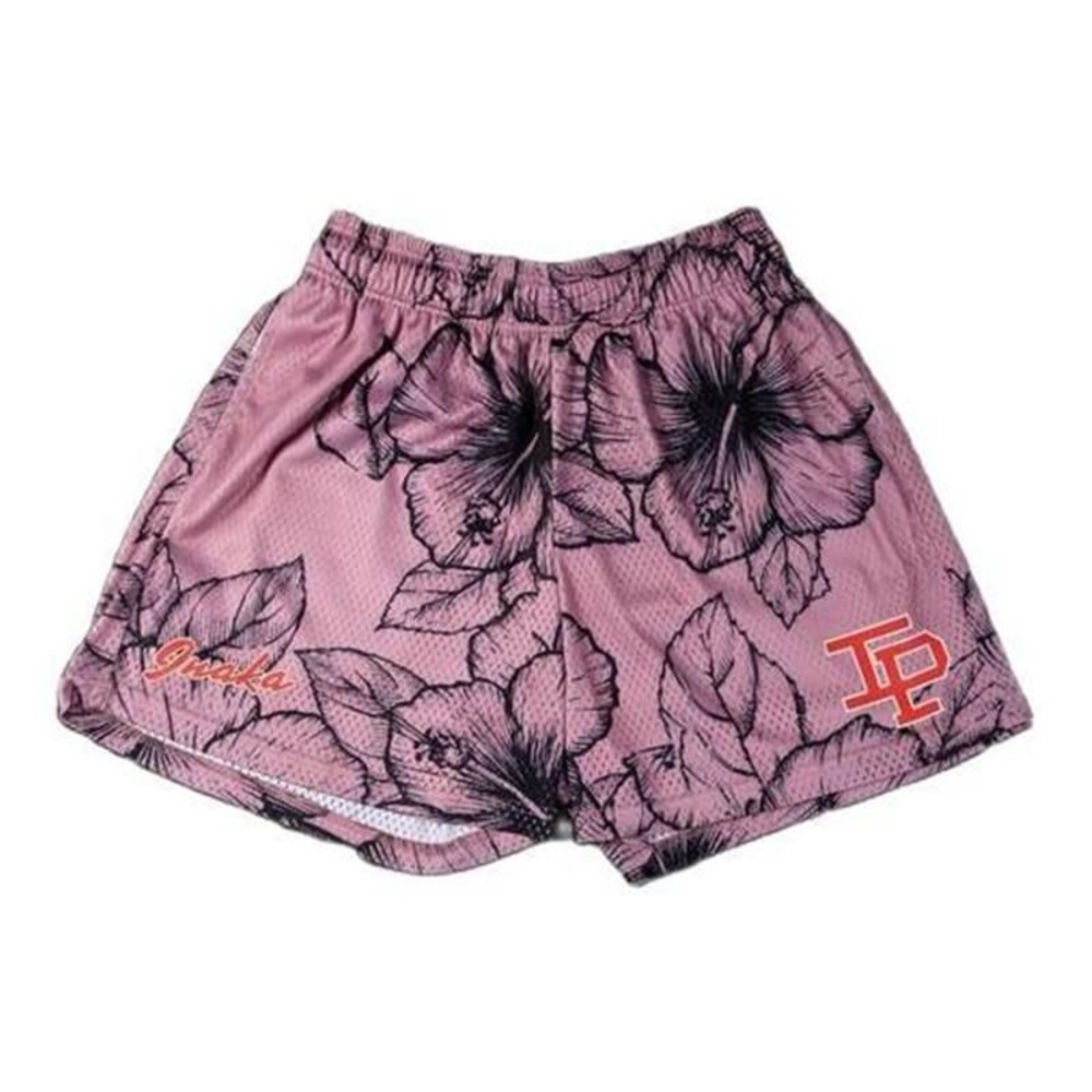 Inaka Power Mesh Floral Athletic Shorts